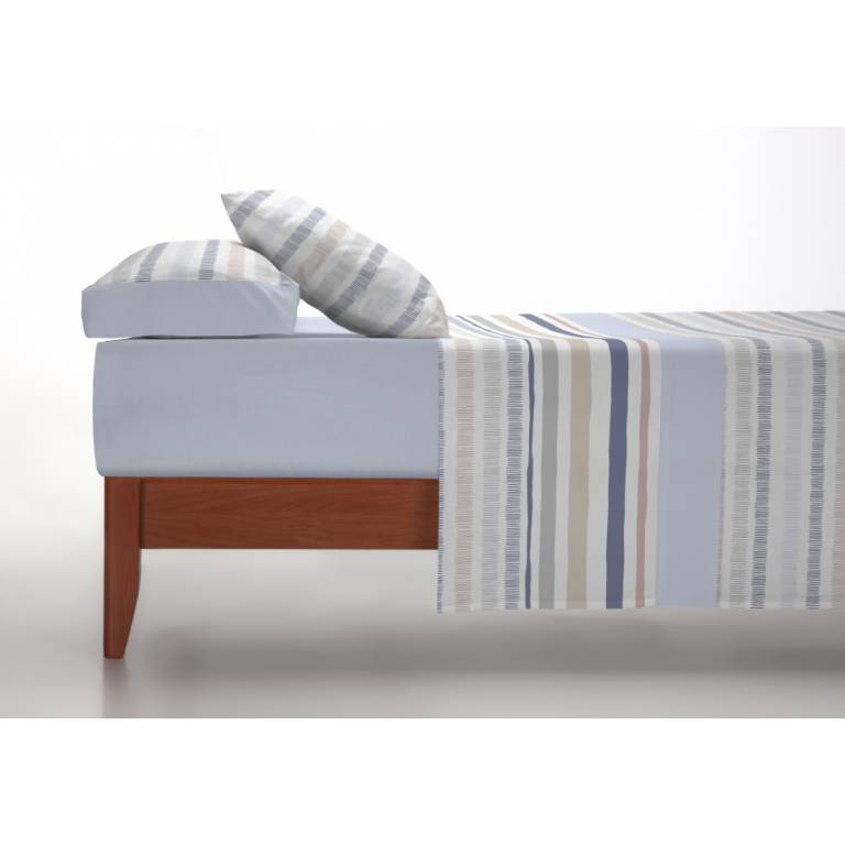 JUEGO SABANAS RAYAS 3 PIEZAS (azul, Cama 200:280x270)