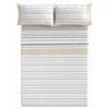 JUEGO SABANAS RAYAS 3 PIEZAS (verde, Cama 200:280x270)