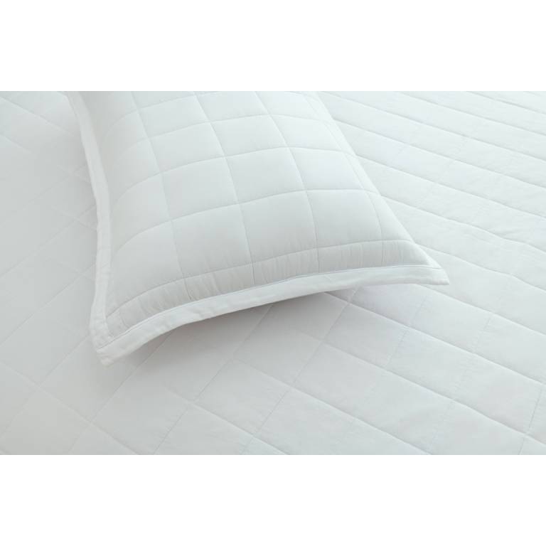 CONJUNTO COLCHA TACTO EXTRA SUAVE Y FUNDAS DE COJIN (blanco, Cama 135:235x270)