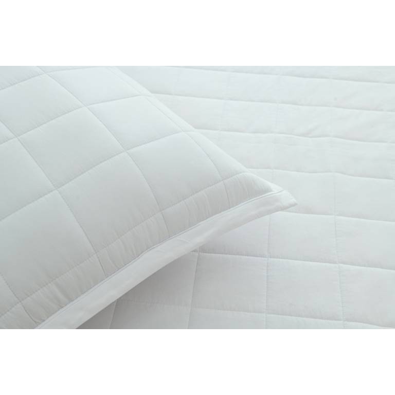 CONJUNTO COLCHA TACTO EXTRA SUAVE Y FUNDAS DE COJIN (blanco, Cama 135:235x270)