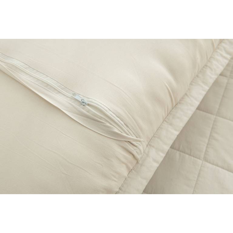 CONJUNTO COLCHA TACTO EXTRA SUAVE Y FUNDAS DE COJIN (natural, Cama 150:250x270)