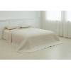 CONJUNTO COLCHA TACTO EXTRA SUAVE Y FUNDAS DE COJIN (natural, Cama 150:250x270)