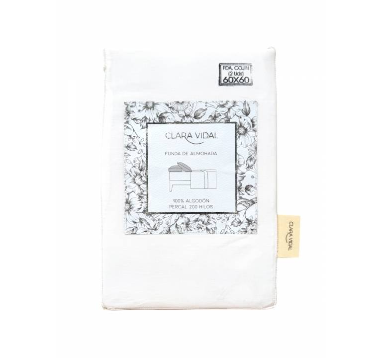 FUNDA COJIN PERCAL 200 HILOS ALGODÓN