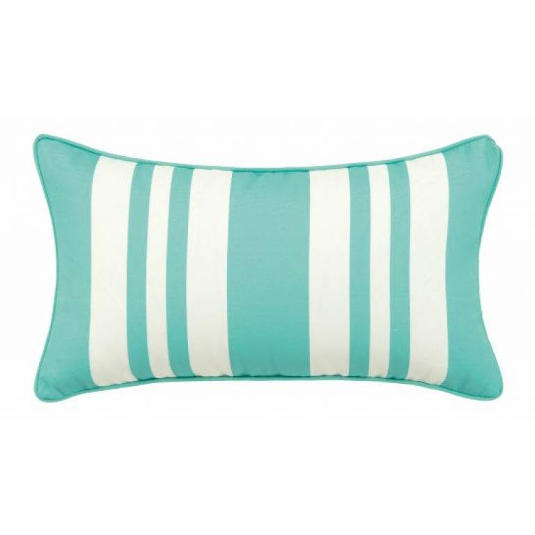 FUNDA DE COJIN ESTAMPADO RAYAS (turquesa, 30x50)