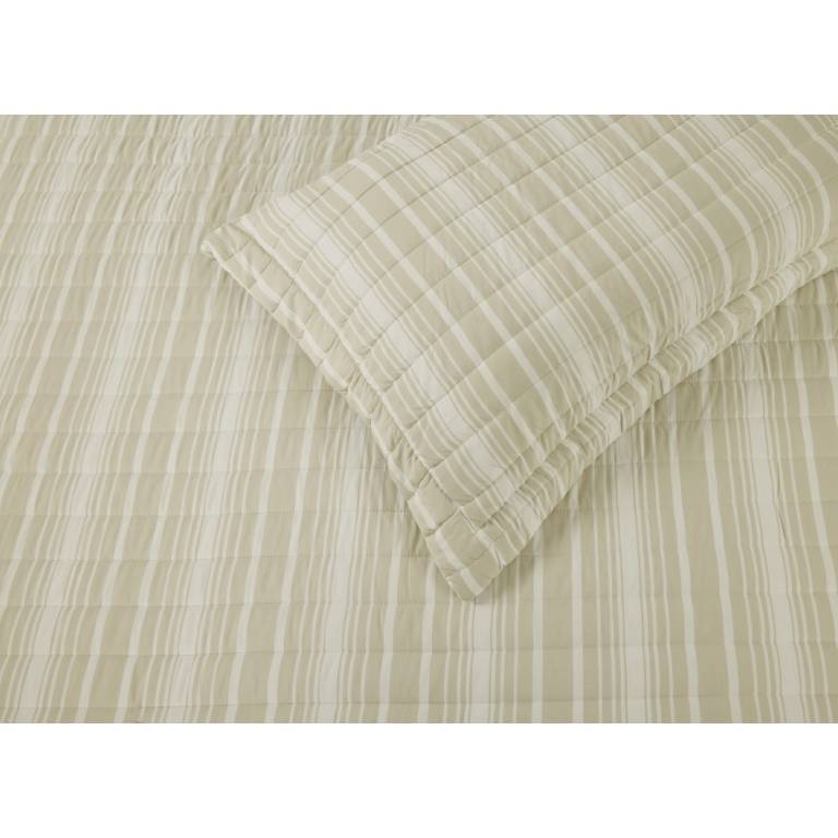 EDREDON ENTRETIEMPO HILO TINTADO Y FUNDAS DE COJIN (beige, Cama 180:280x270)