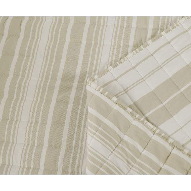 EDREDON ENTRETIEMPO HILO TINTADO Y FUNDAS DE COJIN (beige, Cama 180:280x270)