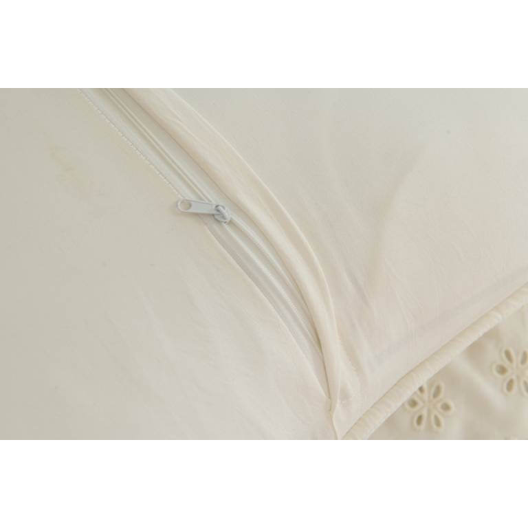 CONJUNTO COLCHA BORDADA TACTO SUAVE Y FUNDAS DE COJIN (natural, Cama 150:250x270)