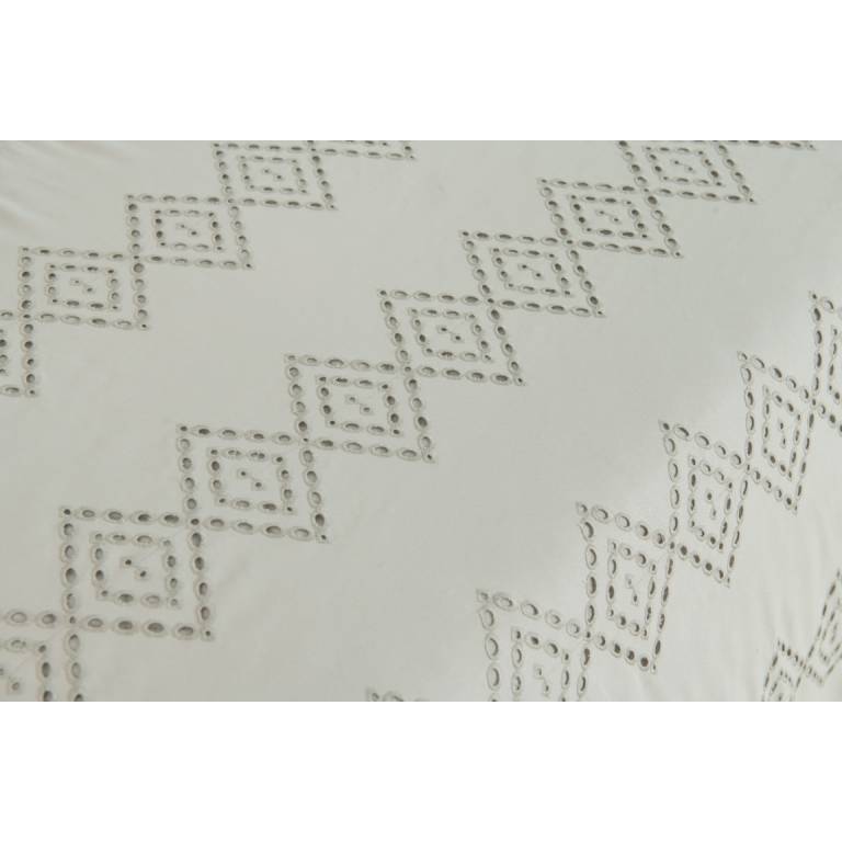 CONJUNTO COLCHA BORDADA TACTO SUAVE Y FUNDAS DE COJIN (gris, Cama 135:235x270)