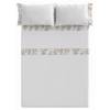 JUEGO SABANAS FLORES 100 ALGODON 3 PIEZAS (beige, Cama 135:220x270)