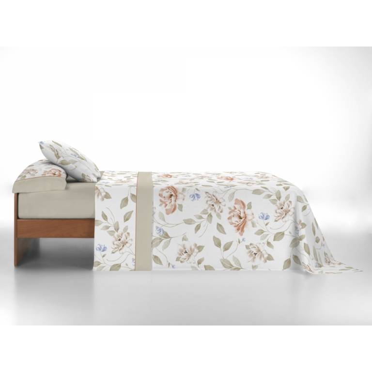 JUEGO SABANAS FLORES 3 PIEZAS (nude, Cama 105:160x270)
