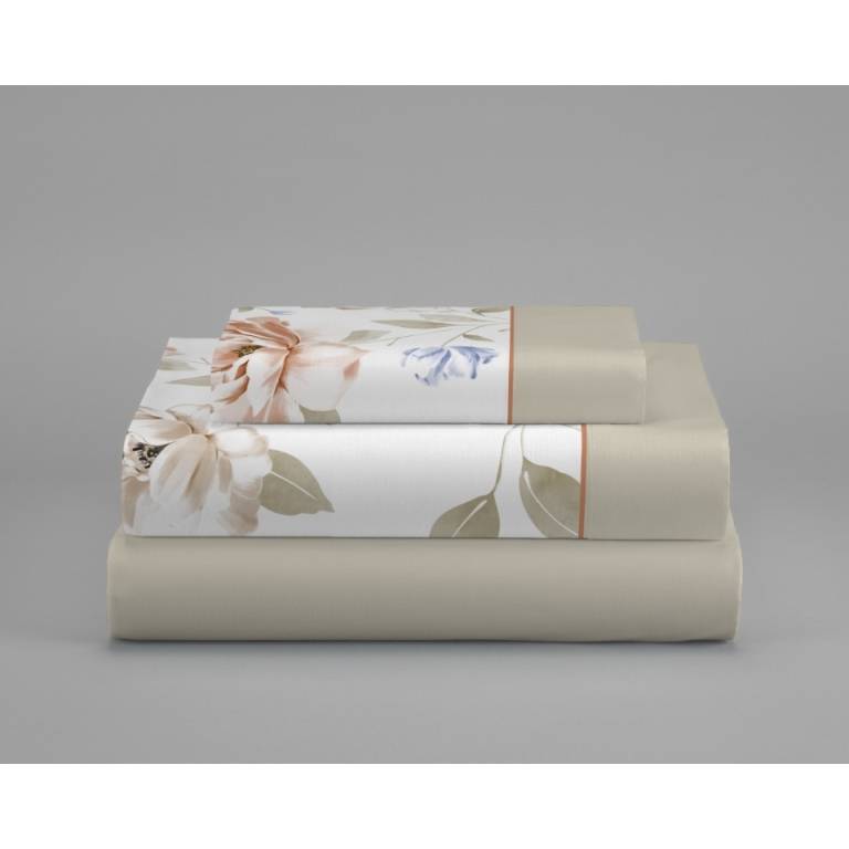 JUEGO SABANAS FLORES 3 PIEZAS (nude, Cama 090:160x270)