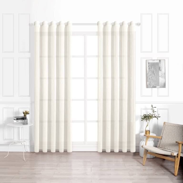CORTINA CONFECCIONADA RAYAS (natural, 200x270)