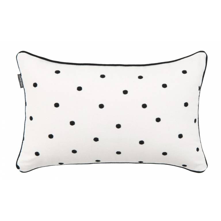 FUNDA DE COJIN BORDADO TOPITOS (negro, 30x50)