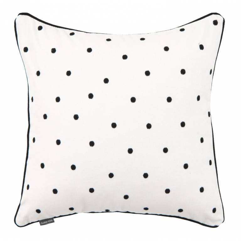 FUNDA DE COJIN BORDADO TOPITOS (negro, 30x50)