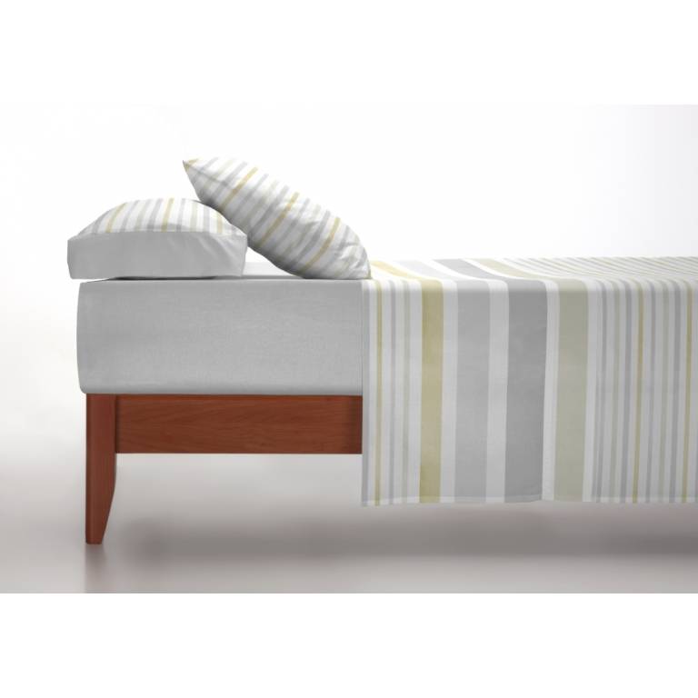 JUEGO SABANAS RAYAS 3 PIEZAS amarillo