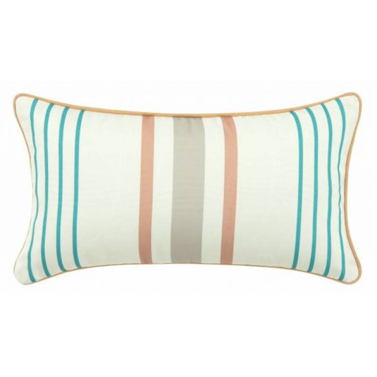 FUNDA DE COJIN ESTAMPADO RAYAS (turquesa, 30x50)