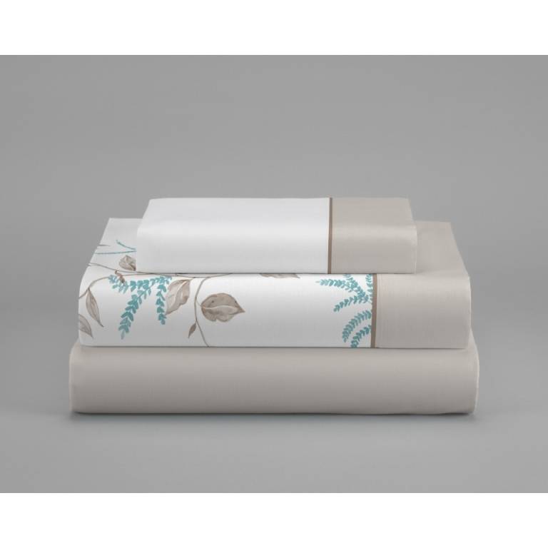 JUEGO SABANAS FLORES 3 PIEZAS (turquesa, Cama 200:280x270)