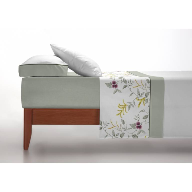 JUEGO SABANAS FLORES 3 PIEZAS (amarillo, Cama 160:240x270)