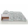 CONJUNTO COLCHA BOUTI ESTAMPADO DE FLORES Y FUNDAS DE COJIN (Cama 135:235x270, AQUA)