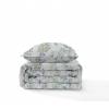 CONJUNTO COLCHA BOUTI ESTAMPADO DE FLORES Y FUNDAS DE COJIN (Cama 135:235x270, AQUA)