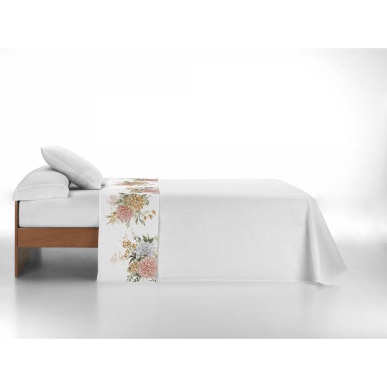 JUEGO SABANAS FLORES 3 PIEZAS (oro, Cama 150(2):240x270)