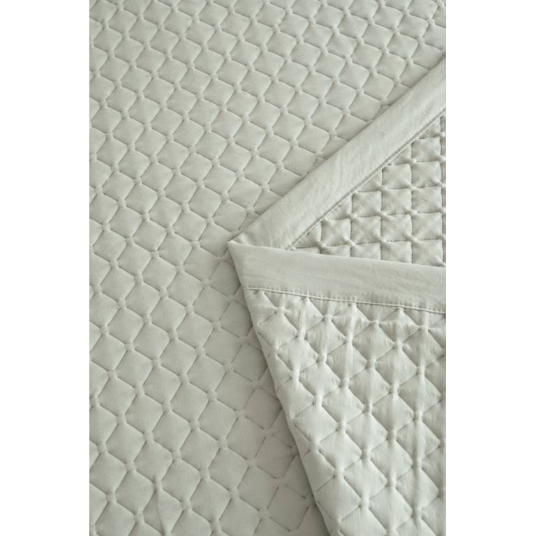 CONJUNTO COLCHA ACOLCHADO GEOMETRICO TACTO SUAVE Y FUNDAS DE COJIN (verde, Cama 200:300x270)