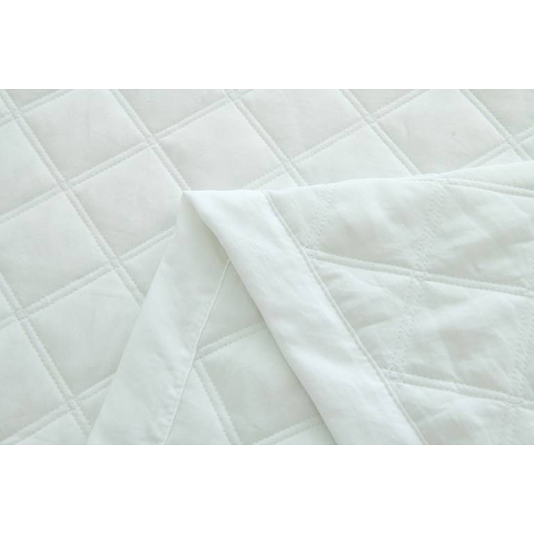 CONJUNTO COLCHA TACTO EXTRA SUAVE Y FUNDAS DE COJIN (blanco, Cama 135:235x270)