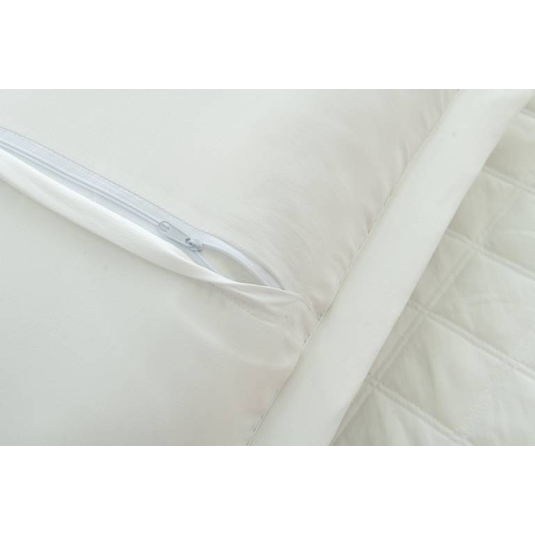 CONJUNTO COLCHA TACTO EXTRA SUAVE Y FUNDAS DE COJIN (blanco, Cama 135:235x270)