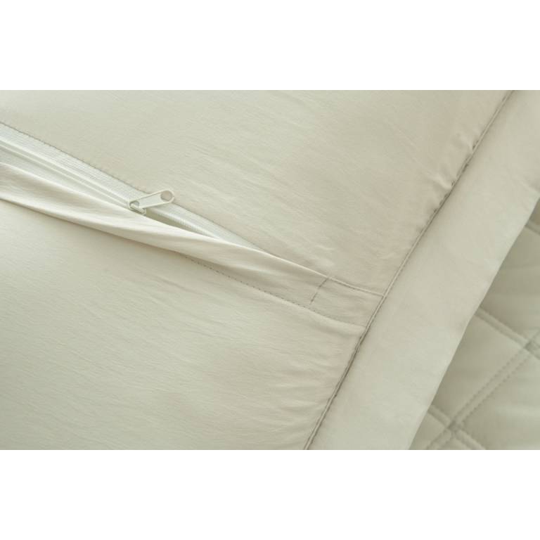 CONJUNTO COLCHA TACTO EXTRA SUAVE Y FUNDAS DE COJIN (natural, Cama 135:235x270)