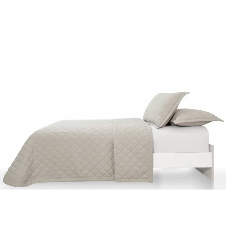 CONJUNTO COLCHA TACTO EXTRA SUAVE Y FUNDAS DE COJIN (gris, Cama 135:235x270)
