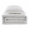 CONJUNTO COLCHA TACTO EXTRA SUAVE Y FUNDAS DE COJIN (blanco, Cama 135:235x270)