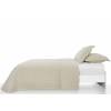 CONJUNTO COLCHA TACTO EXTRA SUAVE Y FUNDAS DE COJIN (natural, Cama 135:235x270)