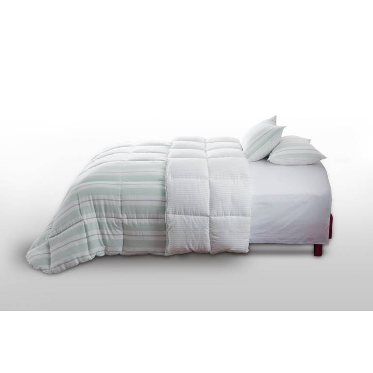 EDREDON HILO TINTADO turquesa