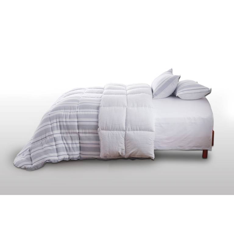 EDREDON HILO TINTADO (gris, Cama 200:300x270)