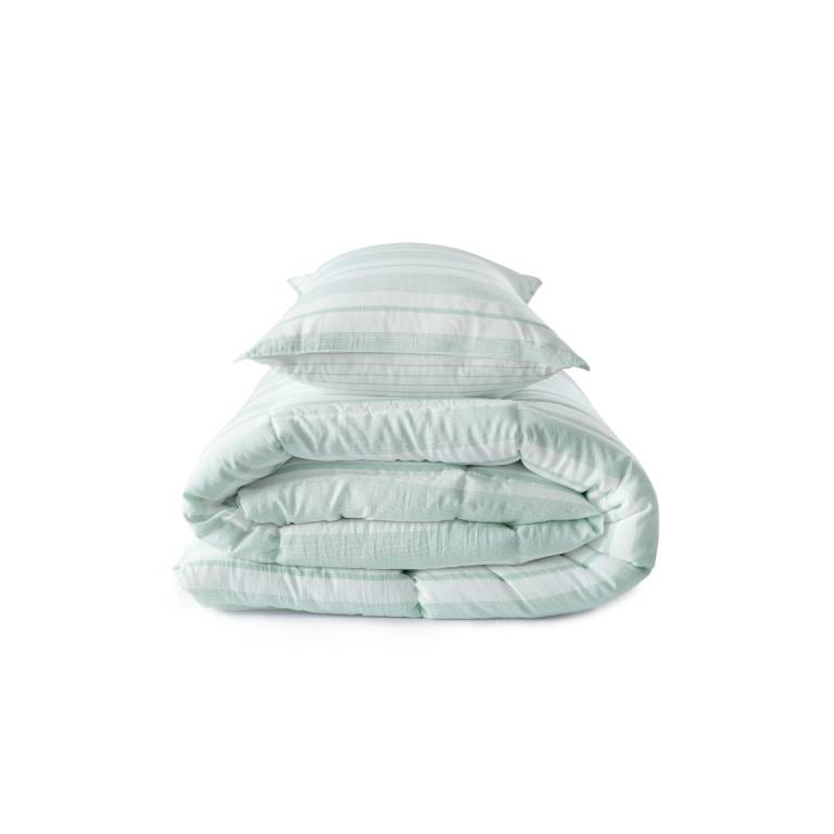 EDREDON HILO TINTADO (turquesa, Cama 090:180x270)