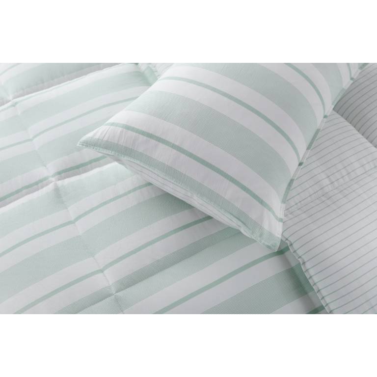 EDREDON HILO TINTADO (turquesa, Cama 090:180x270)