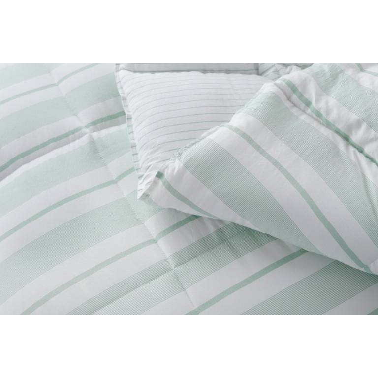 EDREDON HILO TINTADO (turquesa, Cama 090:180x270)