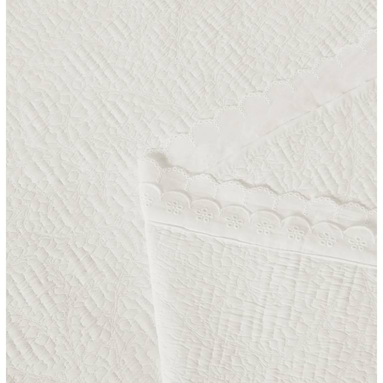 CONJUNTO COLCHA PIQUÉ Y FUNDAS DE COJÍN (natural, Cama 090:180x270)