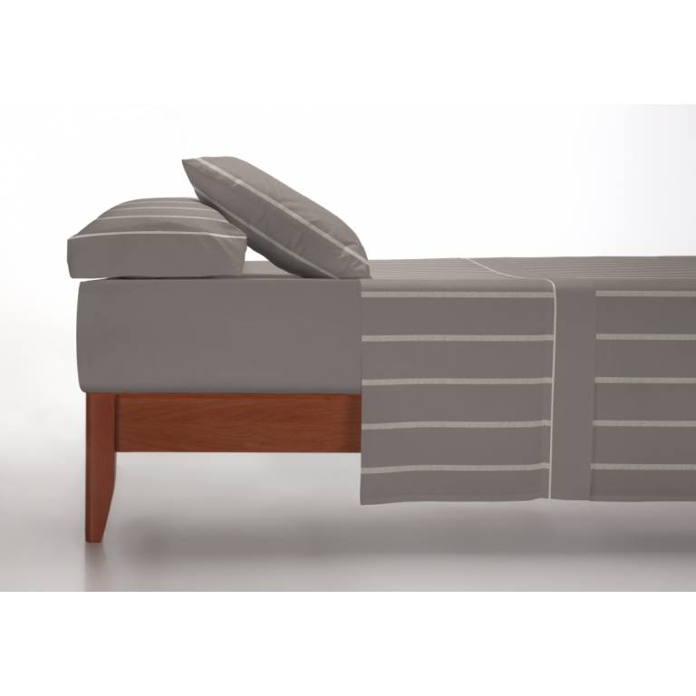 JUEGO SABANAS RAYAS 3 PIEZAS marrón