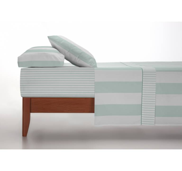 JUEGO SÁBANAS CORALINA ESTAMPADO RAYAS