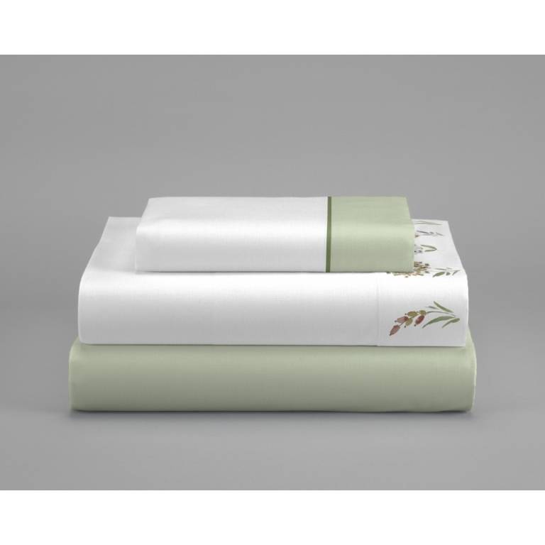 JUEGO SABANAS FLORES 3 PIEZAS (verde, Cama 160:240x270)