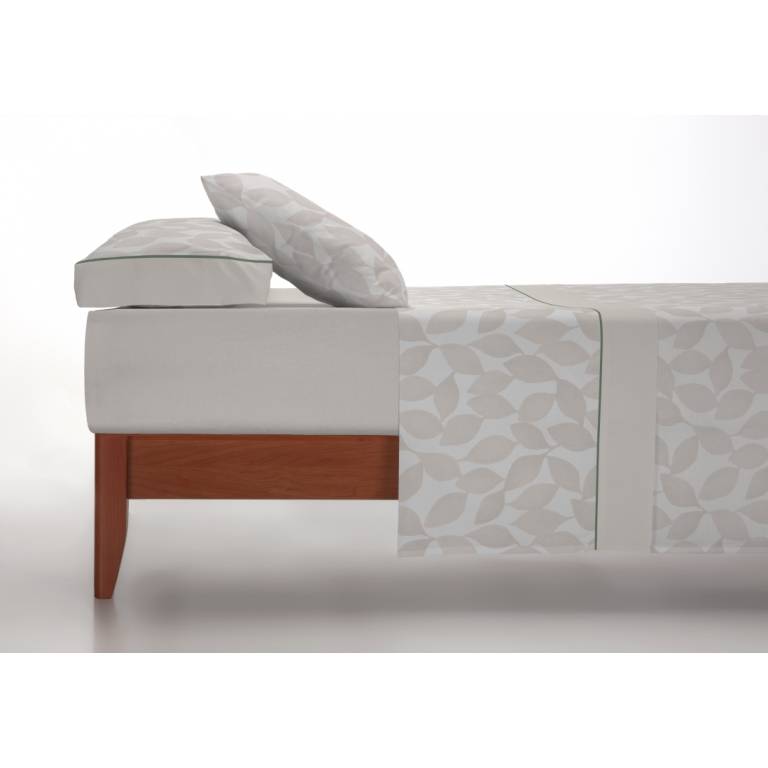 JUEGO SÁBANAS CORALINA ESTAMPADO HOJAS (beige, Cama 090:160x260)