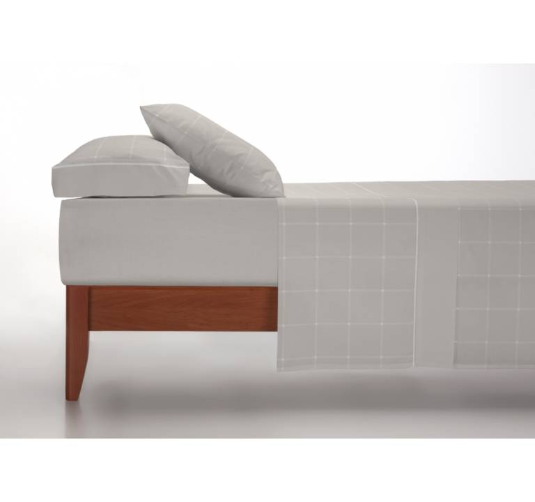 JUEGO SABANAS FRANELA CUADROS 100 ALGODON