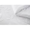 CONJUNTO EDREDON BORDADO DE RAMAS BORDADAS EN RELIEVE (blanco, Cama 135:235x270)