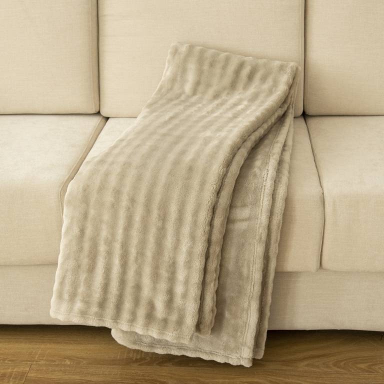 MANTA TEXTURA TACTO SUAVE (gris, 140x200)