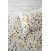 CONJUNTO EDREDÓN ESTAMPADO FLORES CON BORREGUILLO (oro, Cama 180:280x270)
