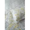 CONJUNTO EDREDÓN ESTAMPADO HOJAS CON BORREGUILLO (oro, Cama 180:280x270)