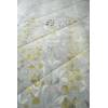 CONJUNTO EDREDÓN ESTAMPADO HOJAS CON BORREGUILLO (oro, Cama 180:280x270)