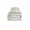CONJUNTO EDREDÓN ESTAMPADO HOJAS CON BORREGUILLO (oro, Cama 180:280x270)