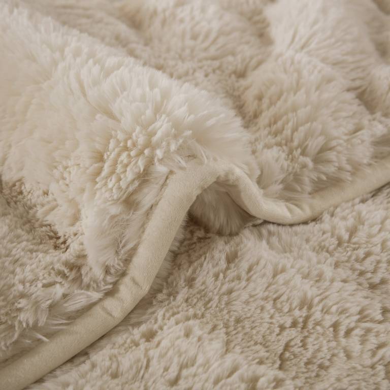 COLCHA PIEL SINTÉTICA SUPER SUAVE (beige, Cama 150:250x270)